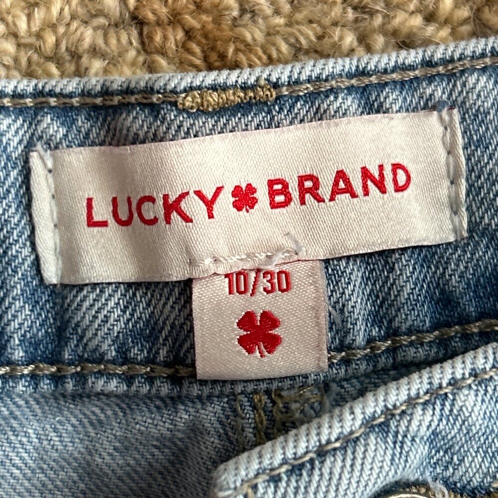 Romantic Americana Vintage Wash Denim Wide Leg Lucky Brand Jeans Women 10/30 - Picture 5 of 5